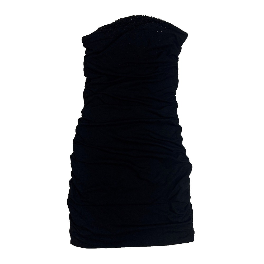 Express Sexy Basic Strapless Bodycon Mini Dress Beaded Women's Size Small